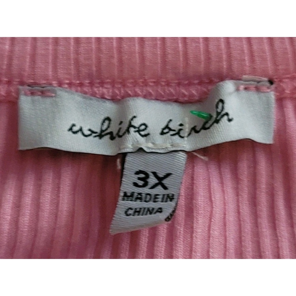 Plus Size 3X Pink Ribbed Tank Top Pearl Beaded Studded Y2K Coquette Stretch - Picture 3 of 10